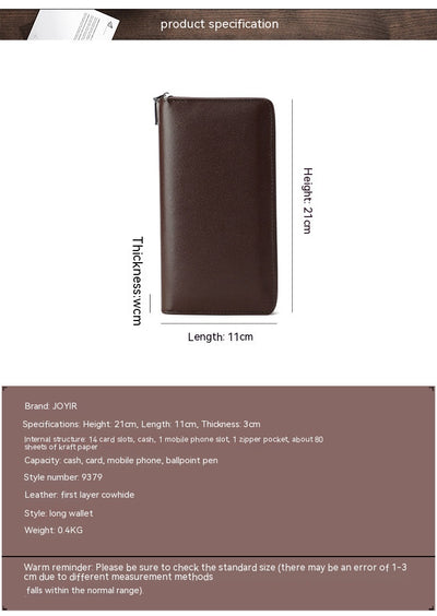 Cartera Clutch de Cuero Genuino con Diseño de Cinturón para Hombre - Image 7