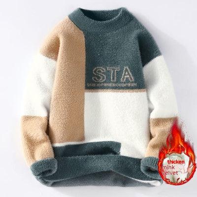 Suéter de Visón para Hombre - Abrigo Térmico Trendy - Image 22