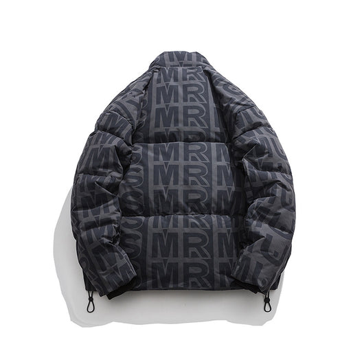 Chaqueta Acolchada Suelta para Hombre - Cuello Alto Abrigada Estilo Urbano - Image 17