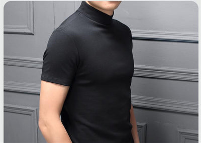 Polera Hombre Cuello Alto Algodón Mercerizado Manga Corta - Image 13