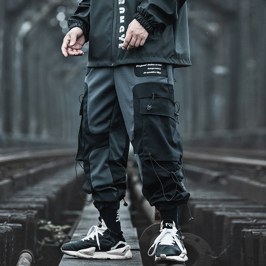 Pantalones Harem Funcionales Overol Viento Negro Marca Trend Fashion - Image 2