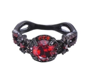 Anillo Bicolor Rojo y Negro - Image 2