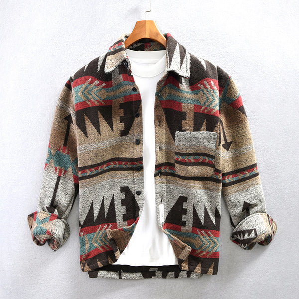 Abrigo Camisa Lana Vintage Colores Otoño Invierno para Hombre - Image 10