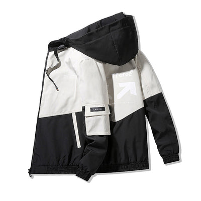 Chaqueta Estampada Suelta con Capucha para Hombre - Image 13