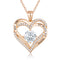 Female 925 Plateado Twelve Birthstone Pendant Necklace Rose Dorado April