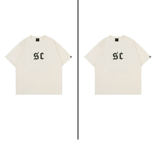 Camiseta Estampada con Letras Estilo Urbano Americano para Hombre - Image 12
