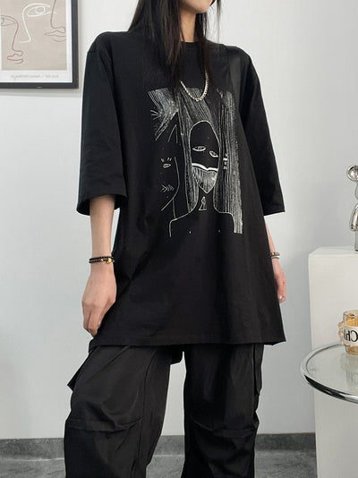 Playera Suelta con Estampado Ghost Face - Image 11