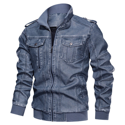 Abrigo de Cuero PU Estilo Europeo y Americano para Hombre - Image 9