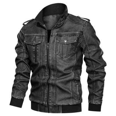 Abrigo de Cuero PU Estilo Europeo y Americano para Hombre - Image 13