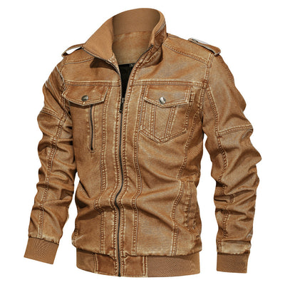 Abrigo de Cuero PU Estilo Europeo y Americano para Hombre - Image 16