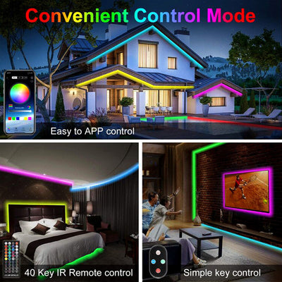 Tira de Luces LED 40 Modos con Control Remoto Infrarrojo y App Bluetooth Inteligente - Image 14