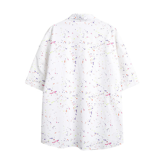 Camisa Estampado Tinta Manga Corta Unisex - Image 8