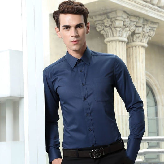 Camisa Ejecutiva Slim Fit de Manga Larga para Hombre - Image 22
