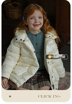 Cardigan de Lana Pura para Niña - Azul Niebla con Detalle Albaricoque - Image 14