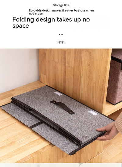 Caja Organizadora Plegable de Algodón y Lino con Doble Tapa - Image 8