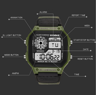 Reloj Deportivo Retro Luminoso Resistente al Agua para Hombre - Image 23