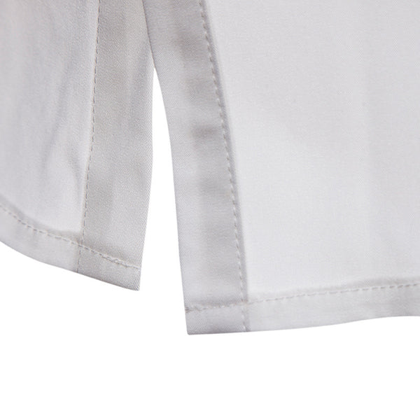Camisa Manga Encaje Hombre Color Sólido
