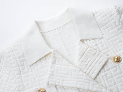 Conjunto de Falda y Blazer Ejecutivo con Hebilla Dorada Letra B - Image 28