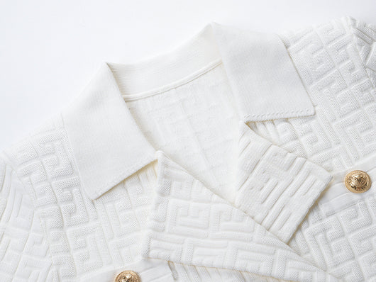Conjunto de Falda y Blazer Ejecutivo con Hebilla Dorada Letra B - Image 28