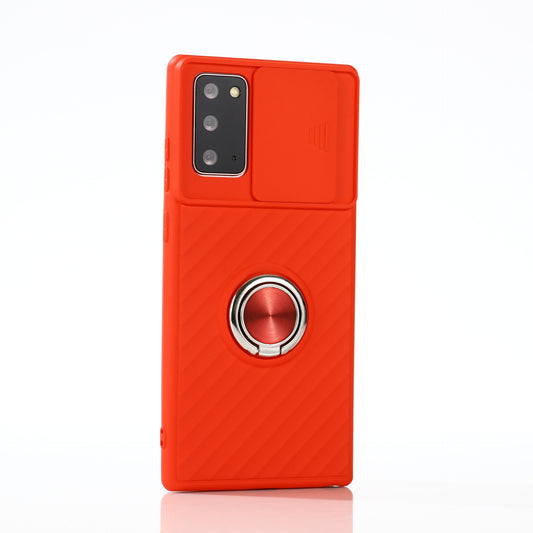 Funda Móvil con Lente Deslizable y Soporte Magnético Ring