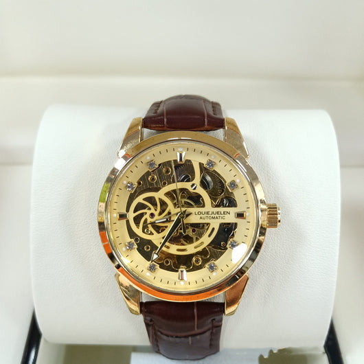 Reloj Mecánico para Hombre con Correa de Cuero y Diseño Hueco Resistente al Agua - Image 5