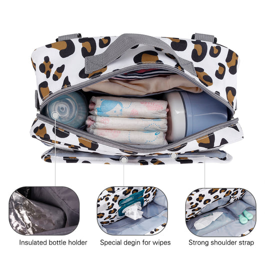Pañalera tipo Bandolera Impermeable de Poliéster para Mamá y Bebé - Image 28