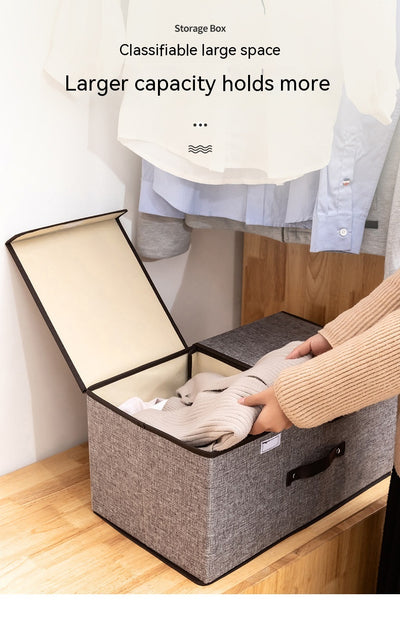 Caja Organizadora Plegable de Algodón y Lino con Doble Tapa - Image 15