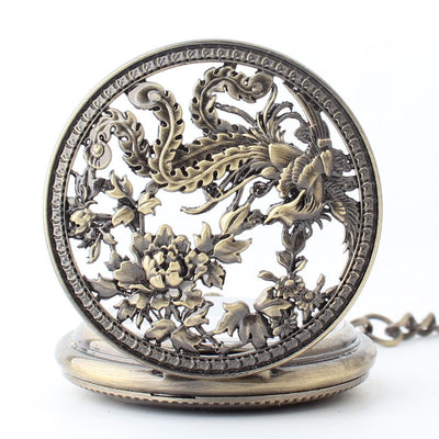 Reloj de Bolsillo Automático Mecánico con Patrón Fénix Calado - Image 11