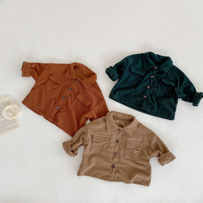 Conjunto de Abrigo y Pantalón Pana para Bebé Niño y Niña - Cuello Solapa Primavera Otoño - Image 21