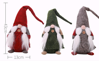 Muñeco Navideño Europeo sin Rostro - Decoración de Anciano Barbudo - Image 6