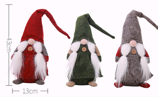 Muñeco Navideño Europeo sin Rostro - Decoración de Anciano Barbudo - Image 6