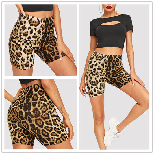 Shorts Estampado Leopardo Ajustado para Mujer - Image 2
