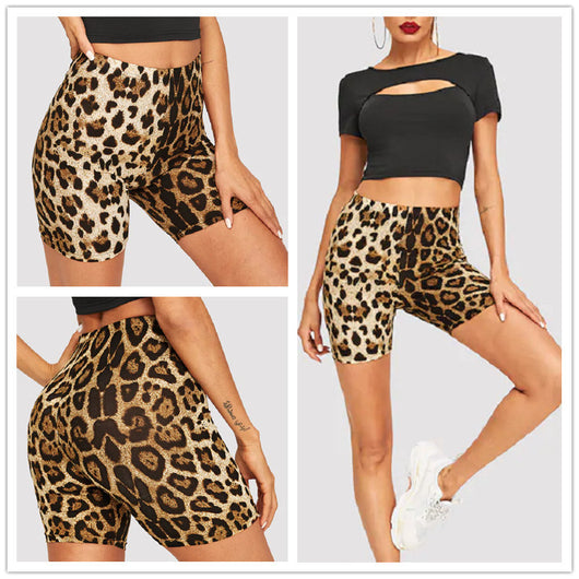 Shorts Estampado Leopardo Ajustado para Mujer - Image 2