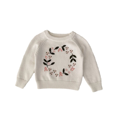 Suéter Tejido para Niña con Bordado Floral - Image 20