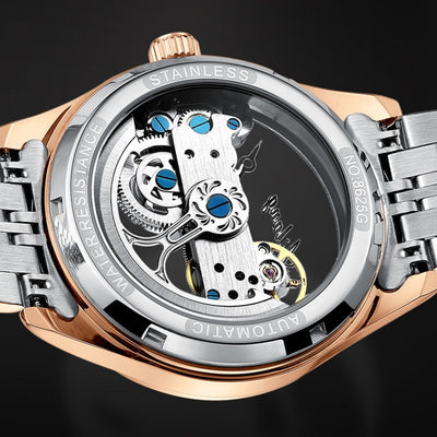 Reloj Mecánico Automático Hueco para Hombre con Banda de Silicona - Image 23