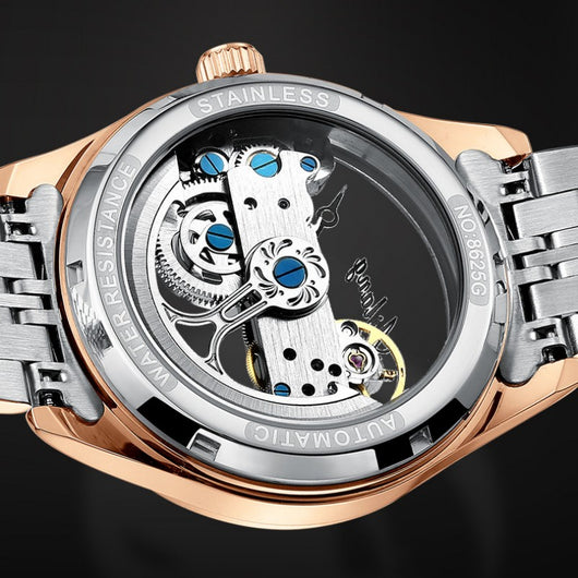 Reloj Mecánico Automático Hueco para Hombre con Banda de Silicona - Image 23