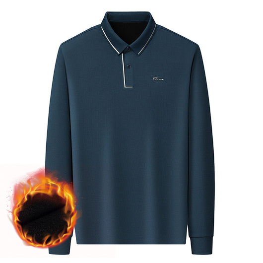 Camisa Térmica de Manga Larga para Hombre con Cuello Solapa y Tela Elástica - Image 16