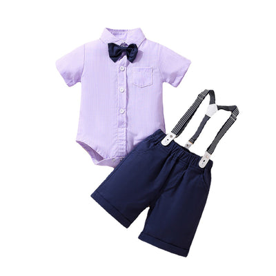 Conjunto de Verano para Niños con Tirantes - Shorts Estilo Caballero - Image 14