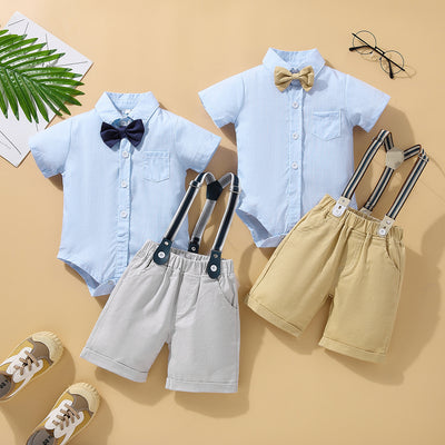 Conjunto de Verano para Niños con Tirantes - Shorts Estilo Caballero - Image 15