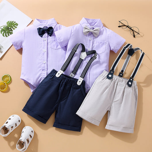 Conjunto de Verano para Niños con Tirantes - Shorts Estilo Caballero - Image 16
