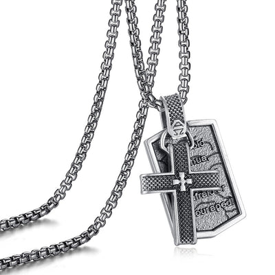 Collar Dije Cuadrado con Versículo Bíblico - Image 17