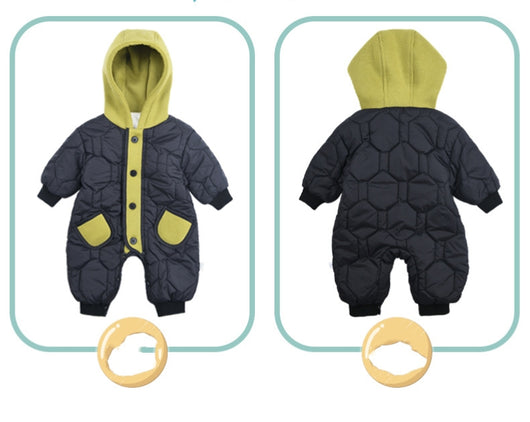 Mameluco Acolchado para Bebé con Forro Polar - Traje de Salida Grueso y Cálido - Image 7