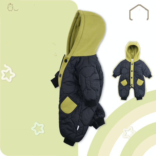 Mameluco Acolchado para Bebé con Forro Polar - Traje de Salida Grueso y Cálido