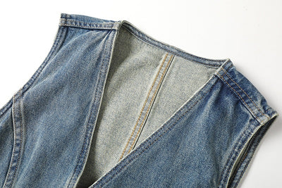 Abrigo Corto Casual para Mujer con Cuello en V y Botón Simple - Image 7