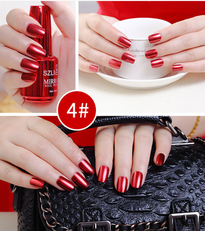 Esmalte de Uñas Efecto Espejo Plateado - Image 16