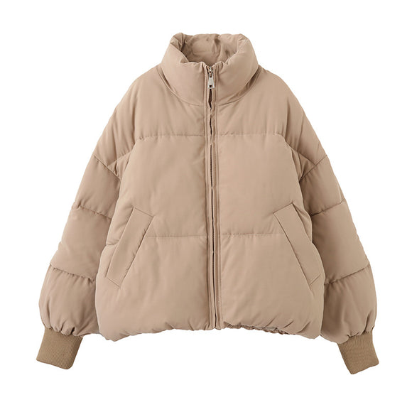 Chaqueta Acolchada con Cuello Alto Esponjoso