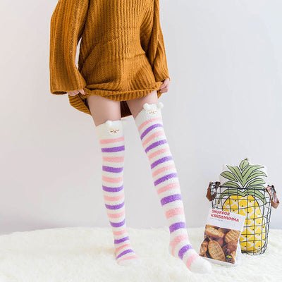 Calcetines Largos de Coral Fleece hasta la Rodilla - Talla Plus - Image 46
