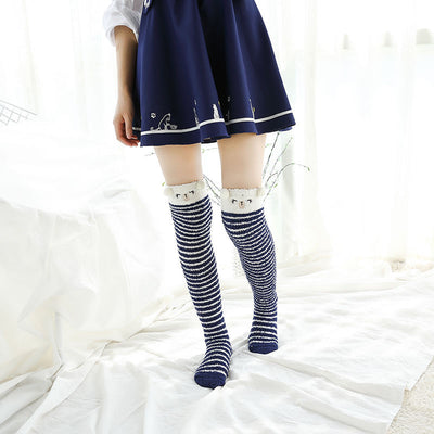 Calcetines Largos de Coral Fleece hasta la Rodilla - Talla Plus - Image 52