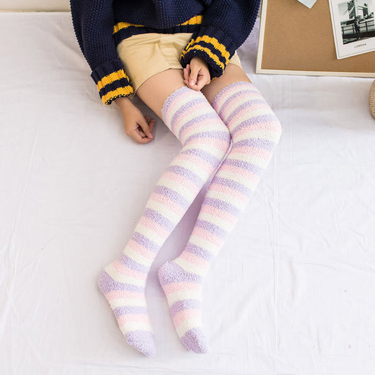 Calcetines Largos de Coral Fleece hasta la Rodilla - Talla Plus - Image 70