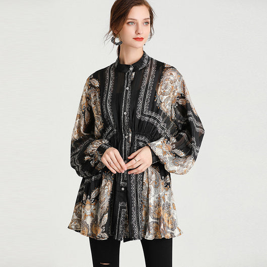 Blusa Satinada Estilo Occidental Reductora de Cintura para Mujer - Image 11